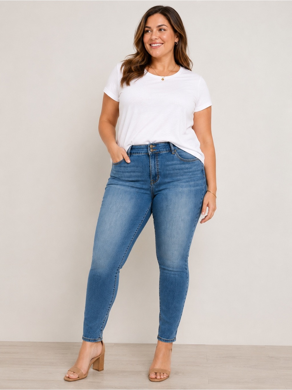 Lane Bryant Venezia High Rise Skinny Jeans Size 18 T3 Tummy Vintage Wash